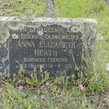 HEATH Anna Elizabeth, previously FERREIRA nee MAREE 1901-1969