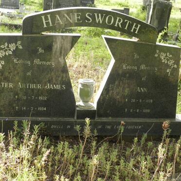 HANESWORTH Peter Arthur James 1932-1994 &amp; Ann 1928-1999
