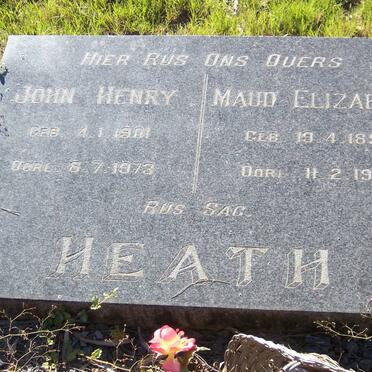 HEATH John Henry 1901-1973 &amp; Maud Elizabeth 1892-1970