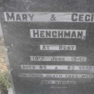HENCHMAN Mary -1941 :: HENCHMAN Cecilia -1941