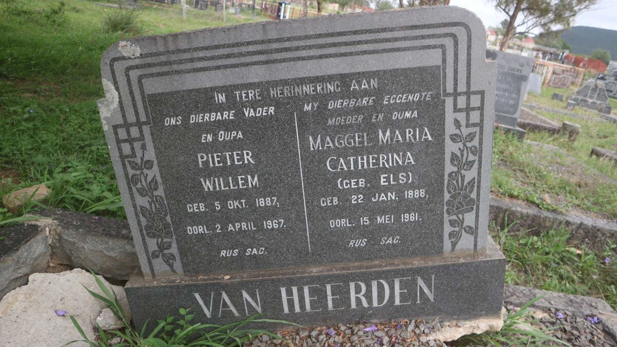 HEERDEN Pieter Willem, van 1887-1967 &amp; Maggel Maria Catherina ELS 1888-1961
