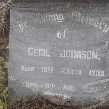 JOHNSON Cecil 1903-1952