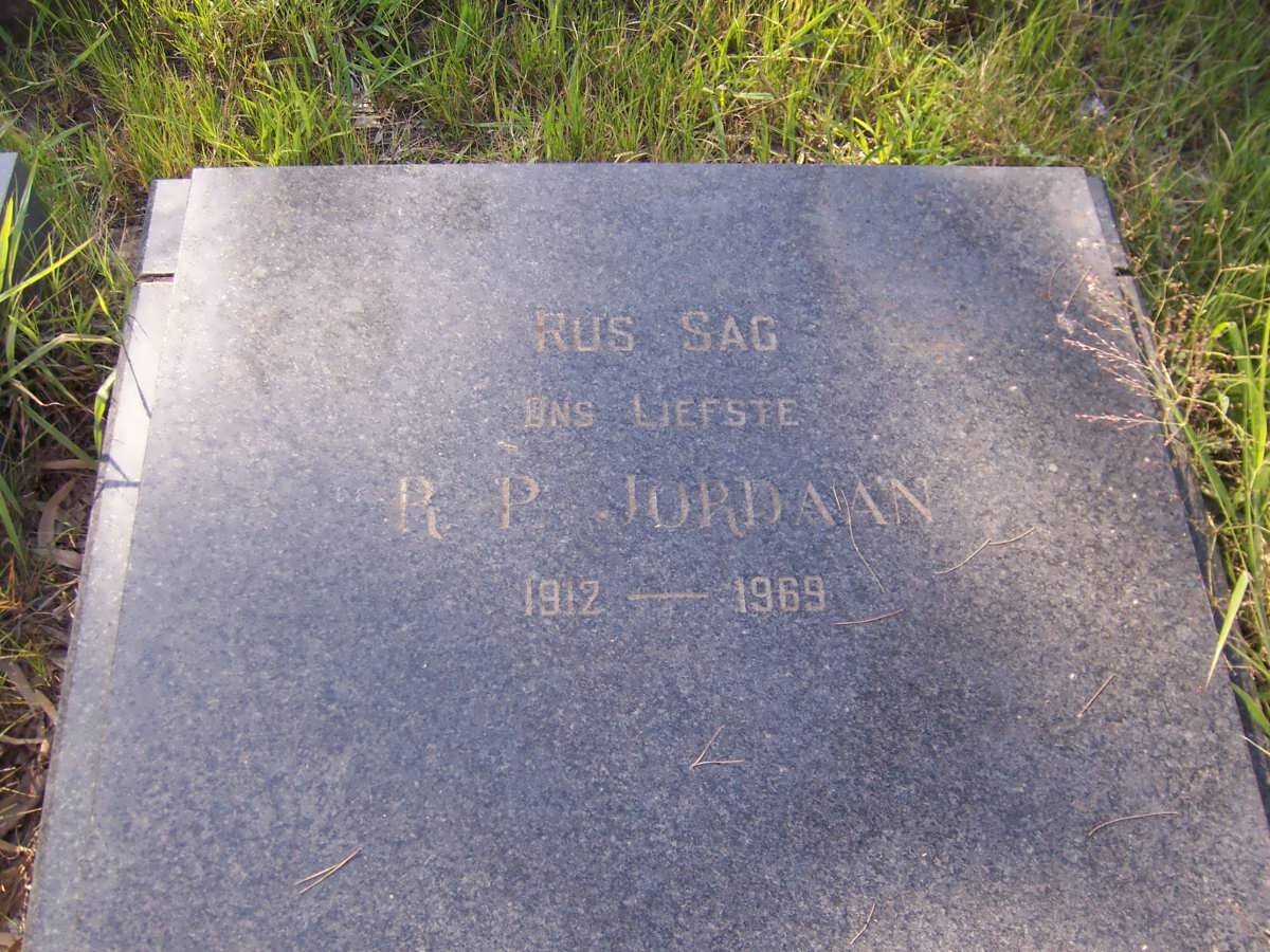 JORDAAN R.P. 1912-1969