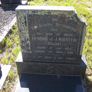 KIRSTEN Hendrik J.J. 1924-1949