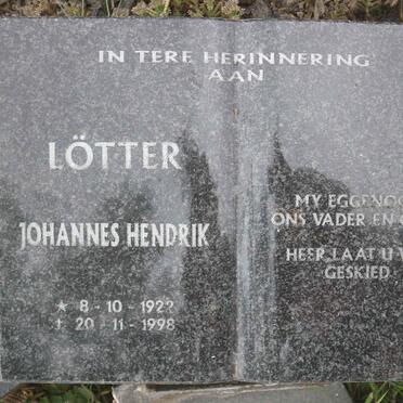 LOTTER Johannes Hendrik 1922-1998