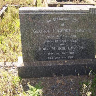 LAWSON George H. 1890-1953 &amp; Ruby M. 1892-1956