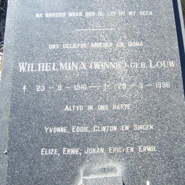 LOUW Wilhelmina 1916-1996