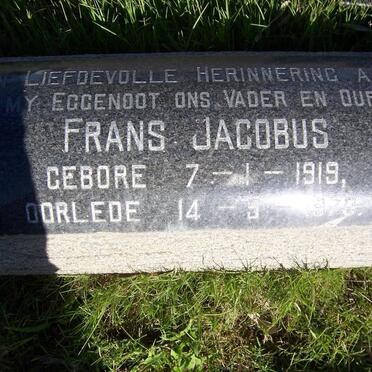 MARITZ Frans Jacobus 1919-1979