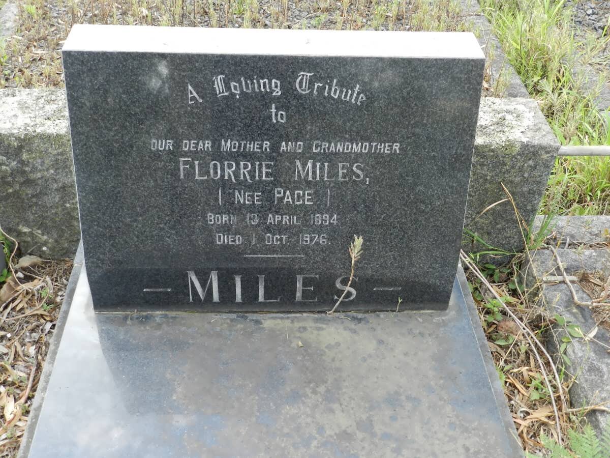 MILES Florrie nee PAGE 1894-1976