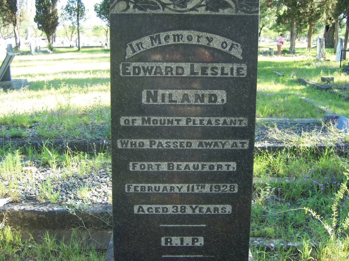 NILAND Edward Leslie -1928