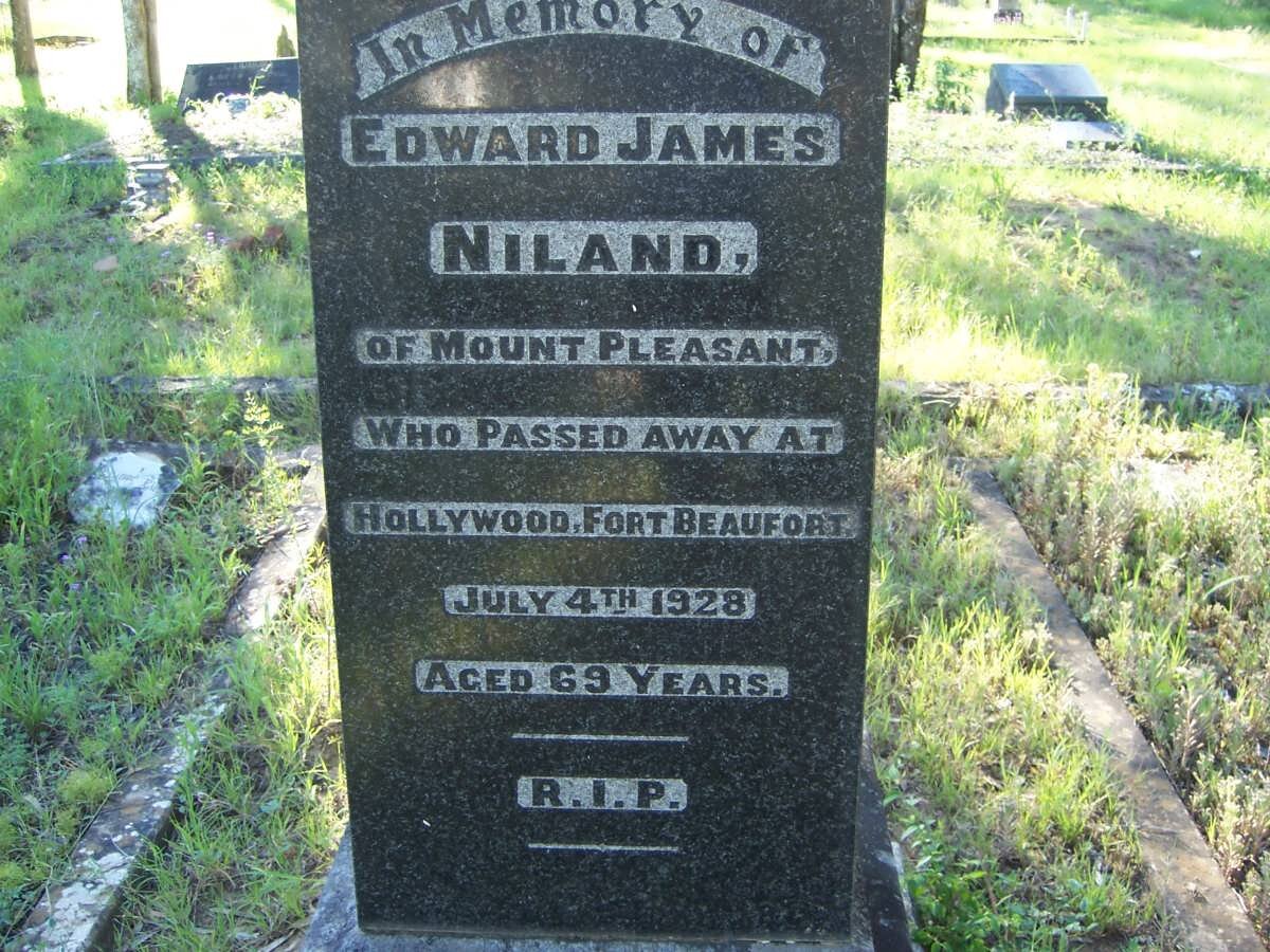 NILAND Edward James -1928