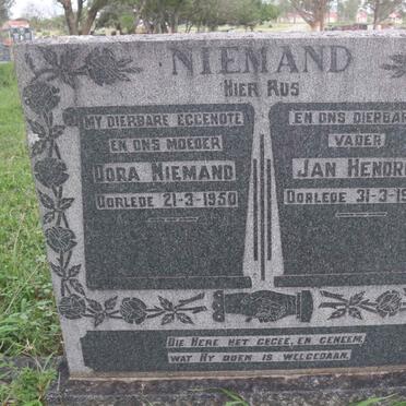 NIEMAND Jan Hendrik -1954 &amp; Dora -1950