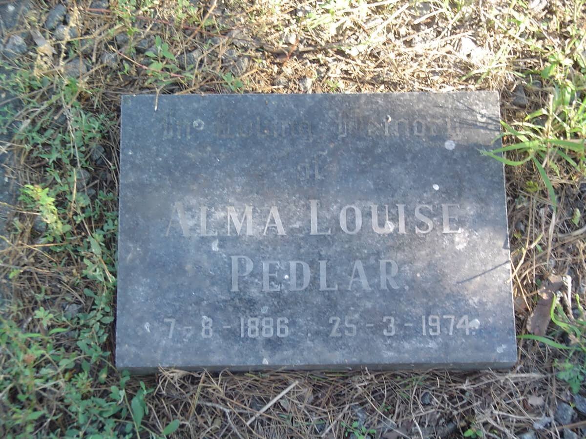 PEDLAR Alma Louise 1886-1974