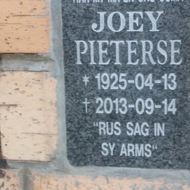 PIETERSE Joey 1925-2013