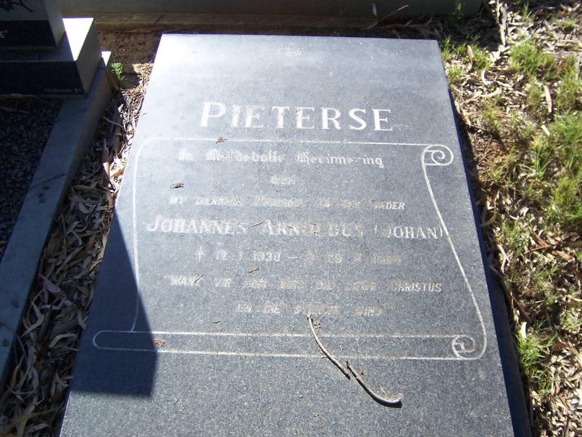 PIETERSE Johannes Arnoldus 1930-1984