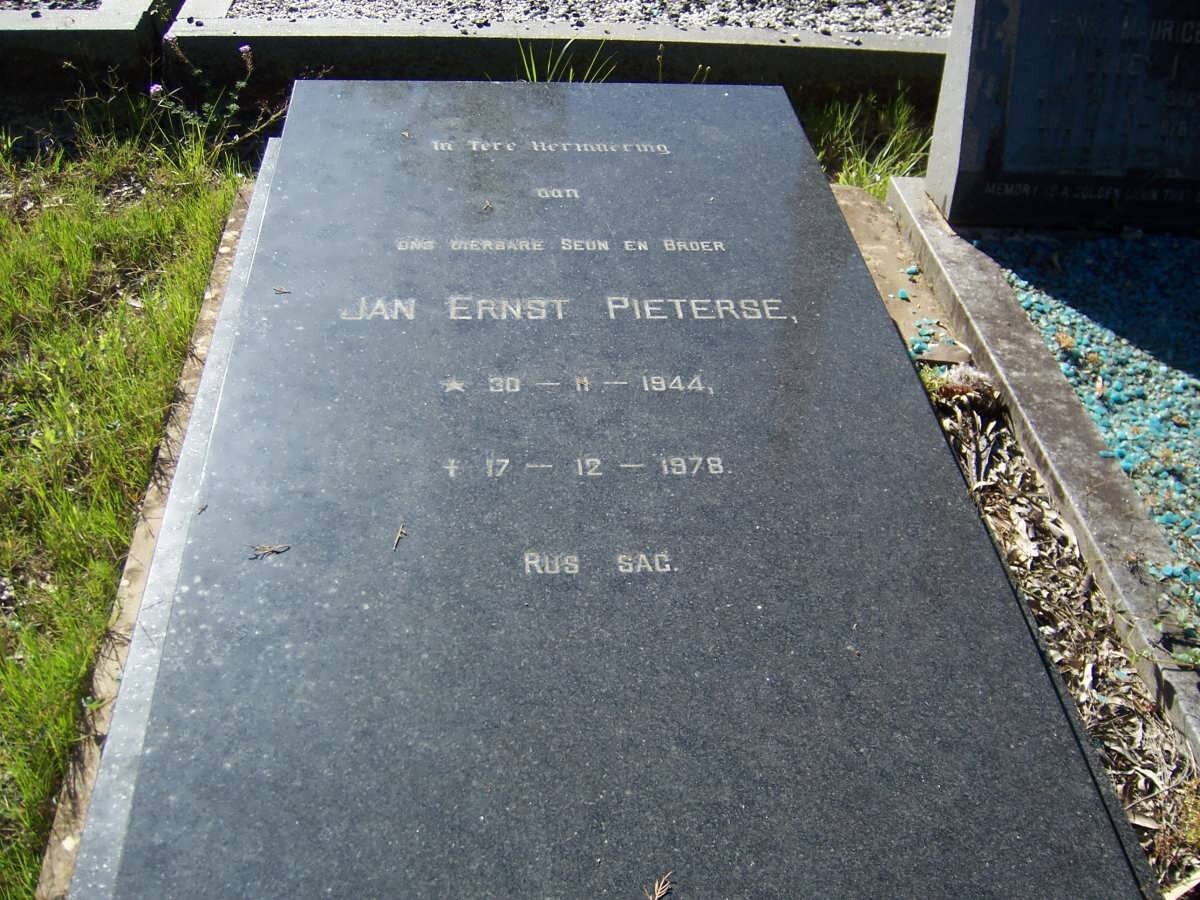 PIETERSE Jan Ernst 1944-1978