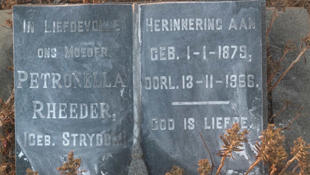 RHEEDER Petronella nee STRYDOM 1879-1966