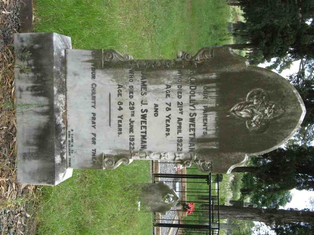 SWEETMAN James J. -1922 &amp; R.G. -1922