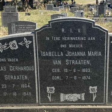 STRAATEN Nicolaas Gerhardus, van 1864-1945 &amp; Isabella Johanna Maria 1883-1974 :: NEL Maria Aletta 1877-1954