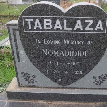 TABALAZA Nomadididi 1910-1996