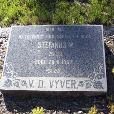VYVER Stefanus W., van der -1967