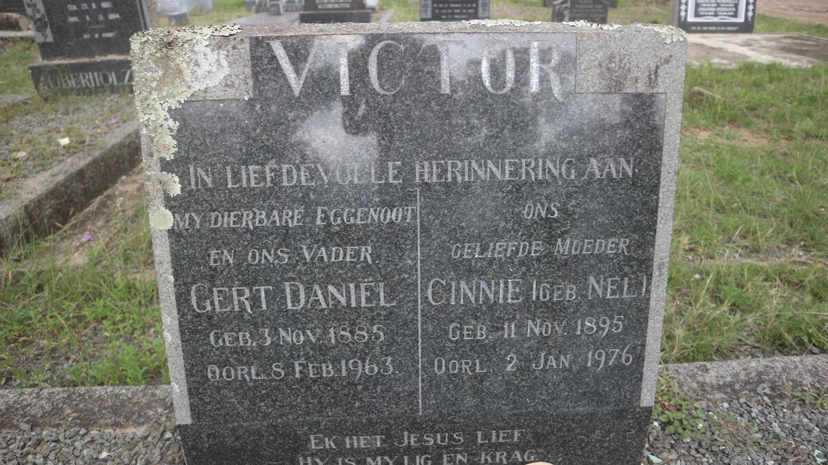 VICTOR Gert Daniel 1885-1963 &amp; Cinnie NEL 1895-1976