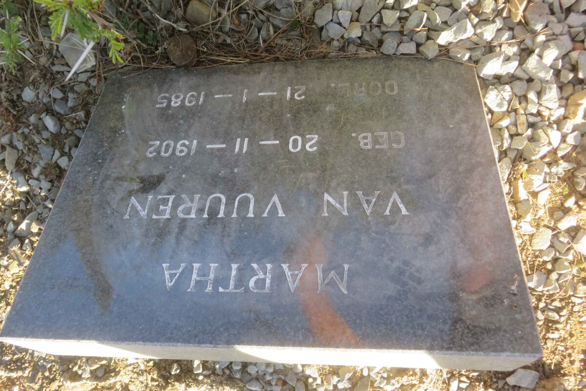 VUUREN Martha, van 1902-1985