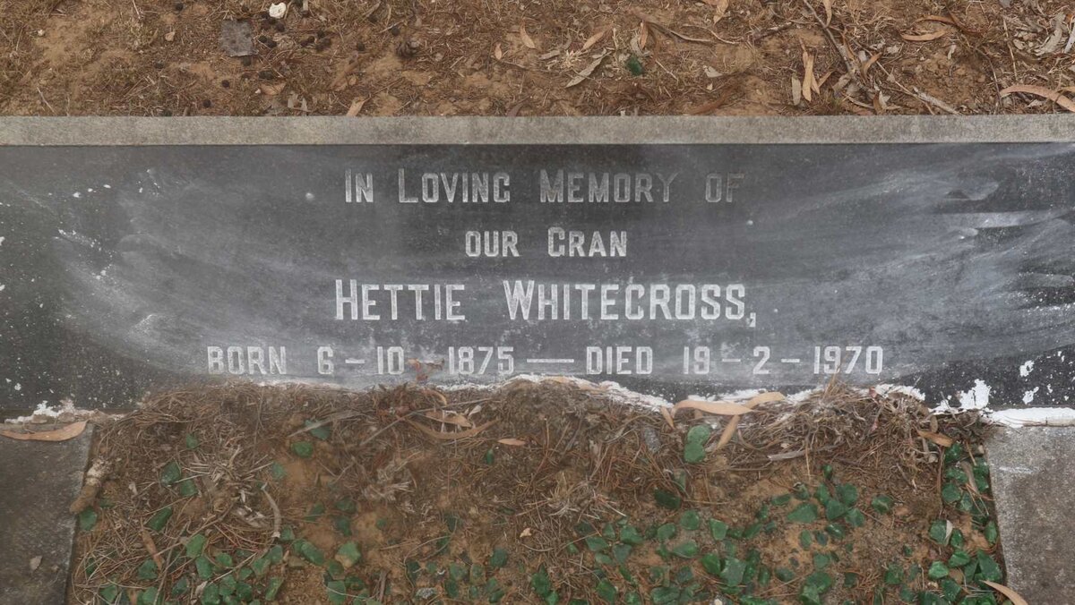 WHITECROSS Hettie 1875-1970