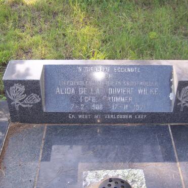 WILKE Alida Della Rouviere nee BRUMMER 1908-1971