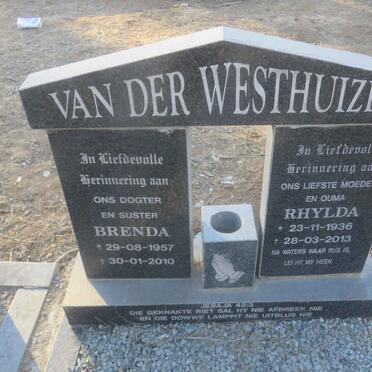 WESTHUIZEN Rhylda, van der 1936-2013 :: VAN DER WESTHUIZEN Brenda 1957-2010