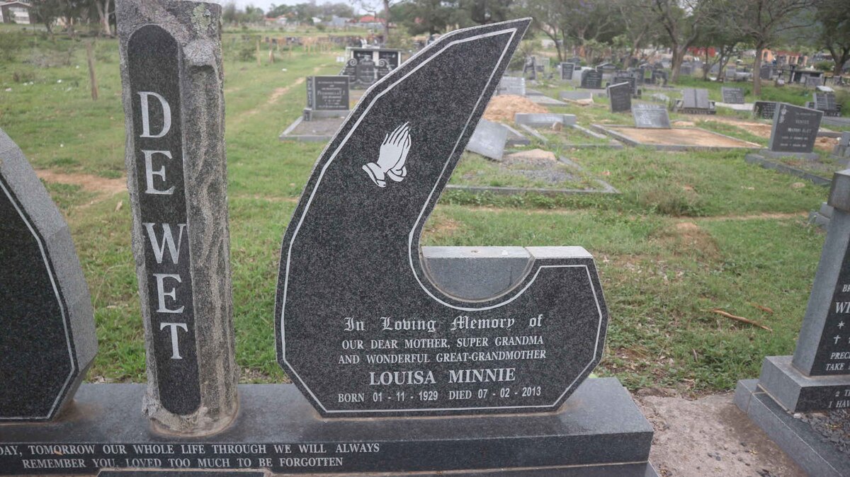 WET Pieter Johannes, de 1926-1999 &amp; Louisa Minnie 1929-2013