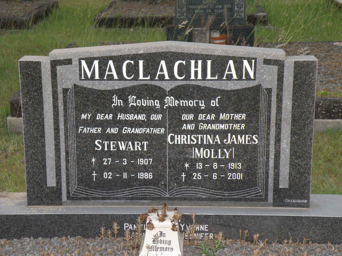 MacLACHLAN Stewart 1907-1986 &amp; Christina James 1913-2001