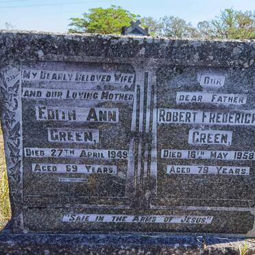 GREEN Robert Frederick -1958 &amp; Edith Ann -1949