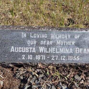 DEAN Augusta Wilhelmina 1871-1955