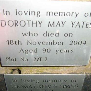 YATES Dorothy May -2004