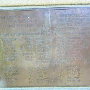 6. WWII 1939-1945 Memorial plaque