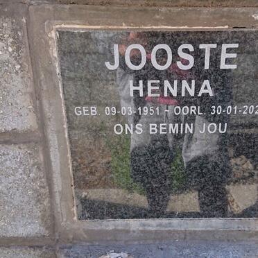 JOOSTE Henna 1951-2021