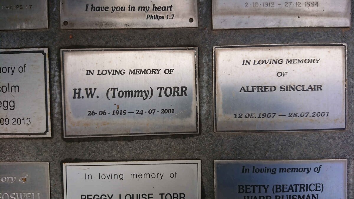 TORR H.W. 1915-2001 :: SINCLAIR Alfred 1907-2001