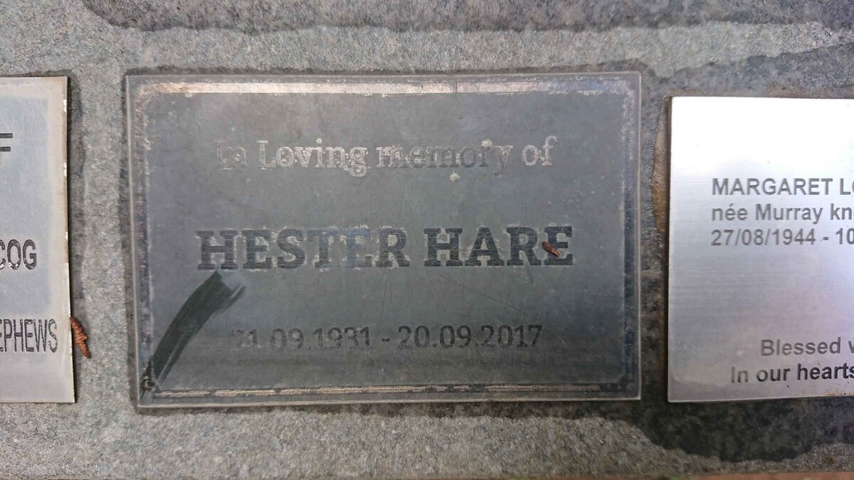 HARE Hester 1931-2017