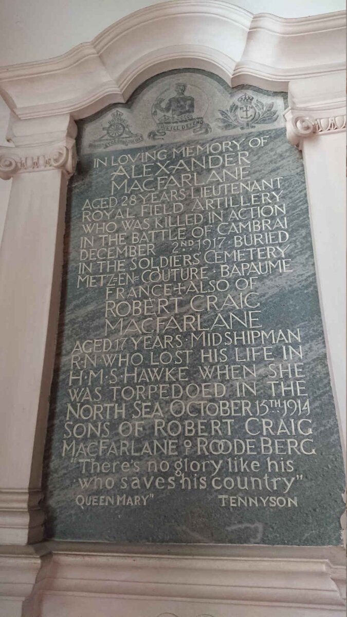 MACFARLANE Alexander -1917 :: MACFARLANE Robert Craig -1914
