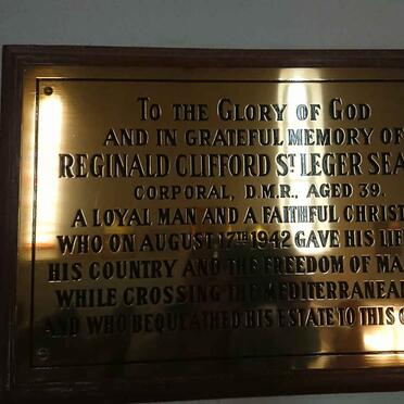 SEATON Reginald Clifford St. Leger -1942