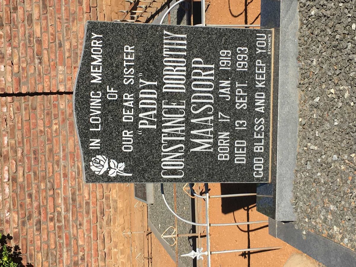 MAASDORP Constance Dorothy 1919-1993