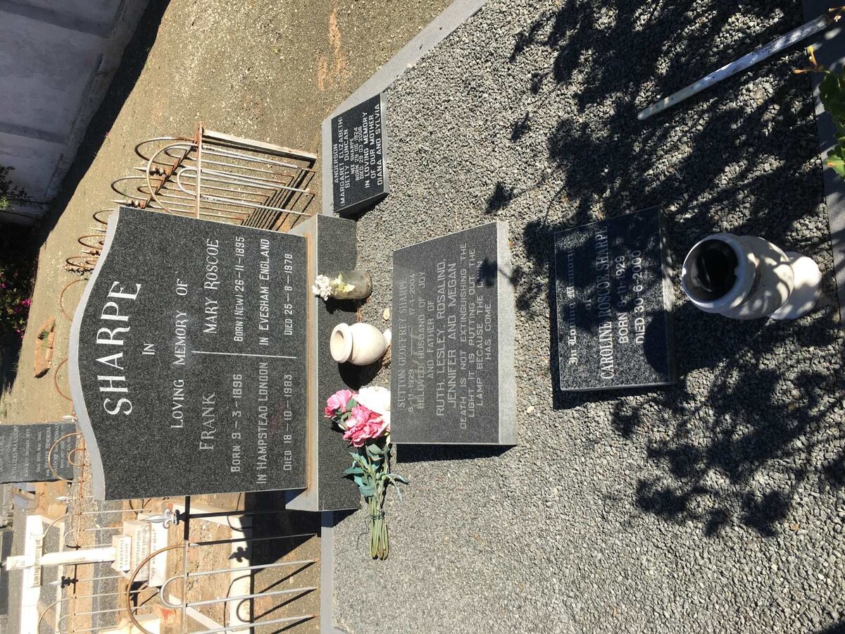 SHARPE Frank 1896-1983 &amp; Mary Roscoe NEW 1895-1978