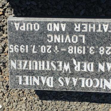 WESTHUIZEN Nicolaas Daniel, van der 1918-1995