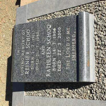 SCHOO Reinier 1911-1987 &amp; Kathleen 1906-2000