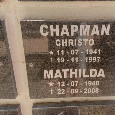 CHAPMAN Christo 1941-1997 &amp; Mathilda 1948-2008