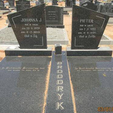 BROODRYK Pieter 1927-1984 &amp; Johanna J. 1929-2015