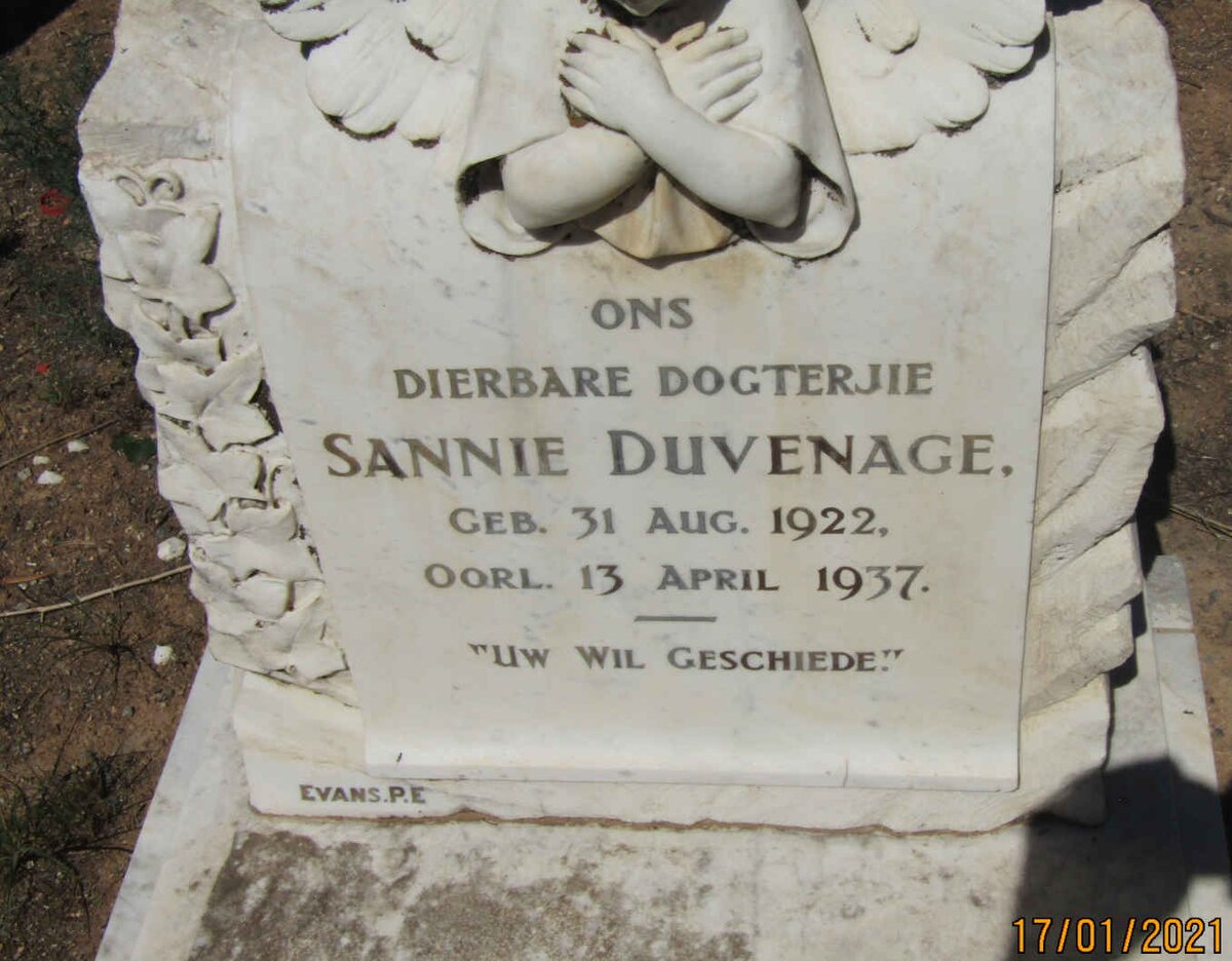 DUVENAGE Sannie 1922-1937