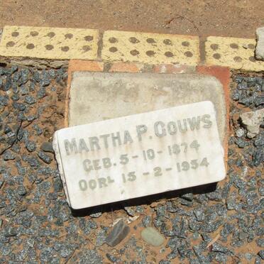 GOUWS Martha P. 1874-1954