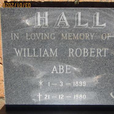 HALL William Robert Abe 1899-1980